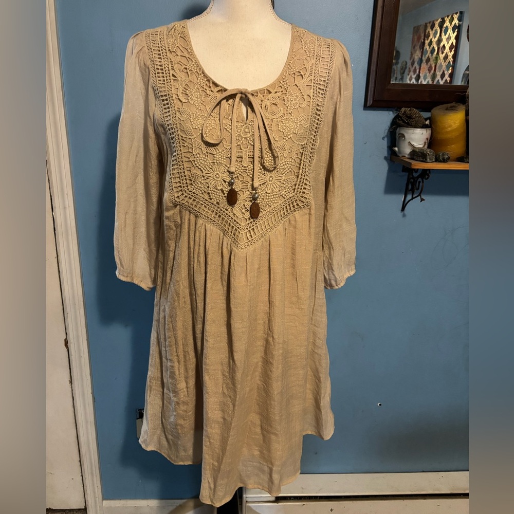 Tahari, Gorgeous, Long Sleeve, BoHo, Dress